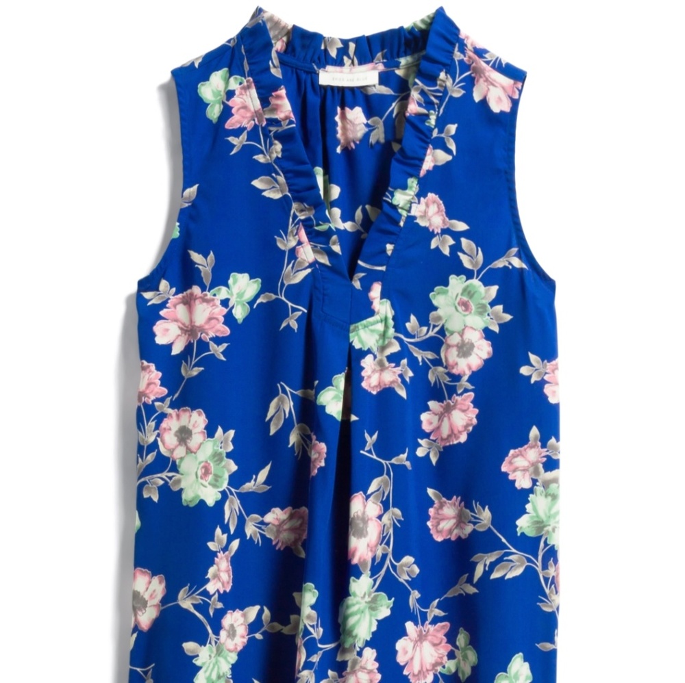 Stitch Fix Skies Are Blue floral ruffle blouse